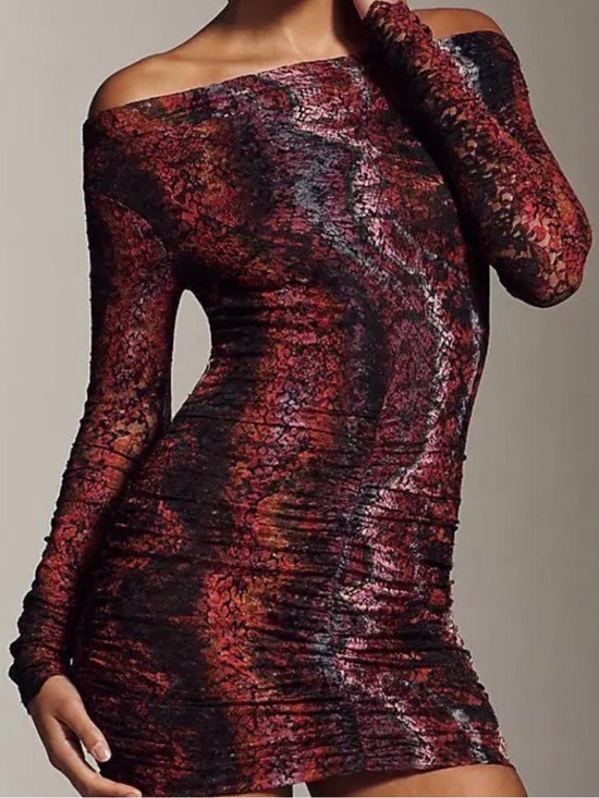 AFRM Dresses & Skirts - NWT AFRM snake print lace mini dress